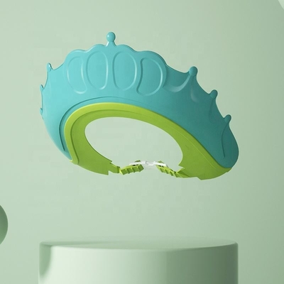 Touca de banho infantil de silicone fofa para bebê xampu à prova d'água ajustável