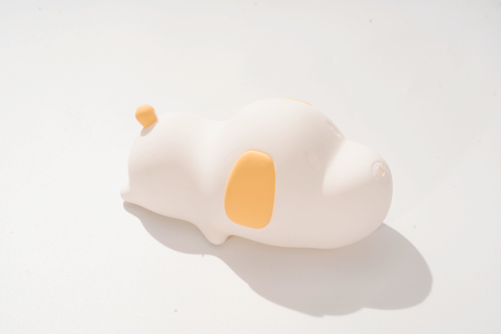 Desenhos animados bonitos pouco abajur seguro do Nightlight da borracha de silicone do alimento