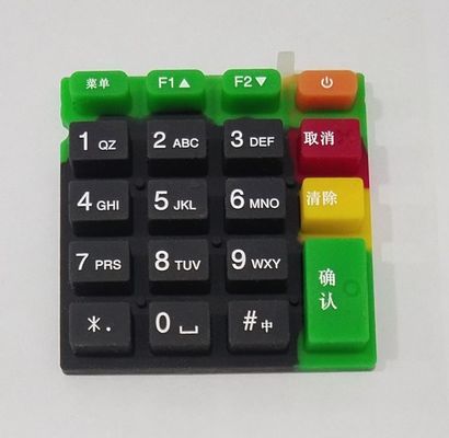 Teclado do silicone de 70 costas A para máquina Handheld da posição