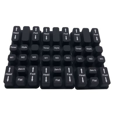 Teclado do interruptor de membrana do silicone de 60 costas A para o trem