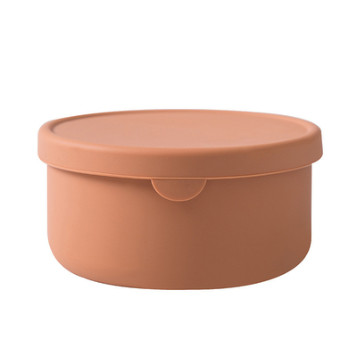 Lancheira reusável do silicone do recipiente de armazenamento do alimento com grande tampa
