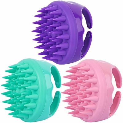 A escova/champô da massagem da borracha de silicone escova o logotipo principal do cliente