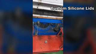 Tampas de silicone personalizadas para potes de sua marca